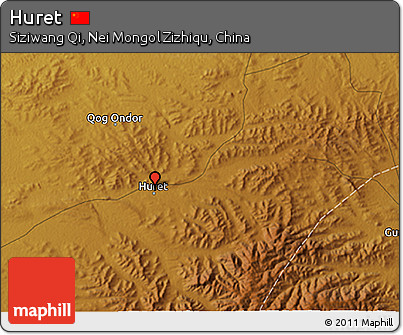 Physical 3D Map of Huret
