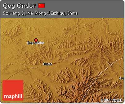 Physical 3D Map of Qog Ondor