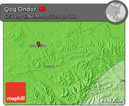 Political 3D Map of Qog Ondor
