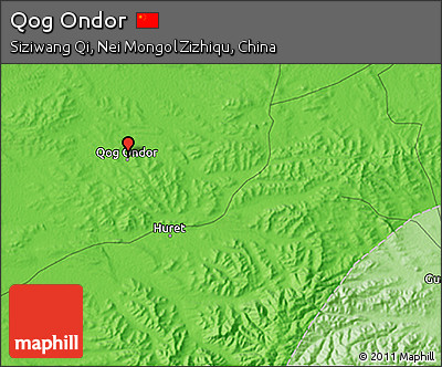 Political 3D Map of Qog Ondor