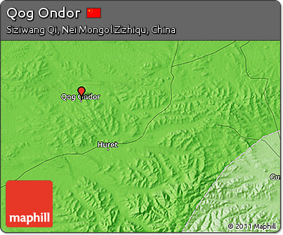 Political 3D Map of Qog Ondor