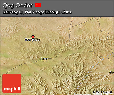 Satellite 3D Map of Qog Ondor
