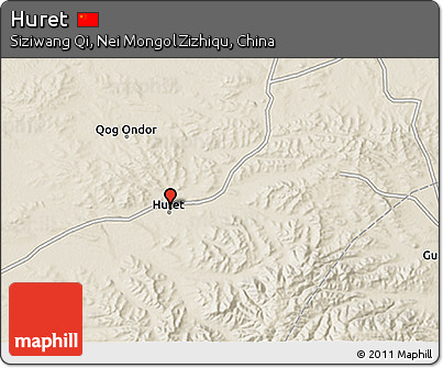 Shaded Relief 3D Map of Huret