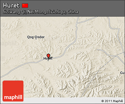 Shaded Relief 3D Map of Huret