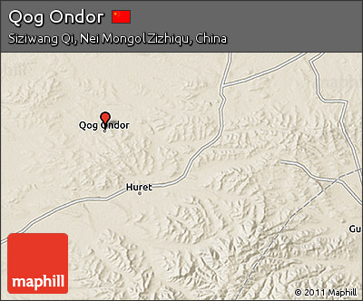 Shaded Relief 3D Map of Qog Ondor