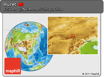 Physical Location Map of Huret