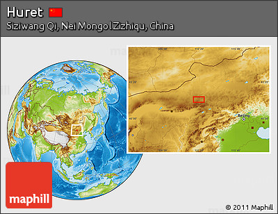 Physical Location Map of Huret