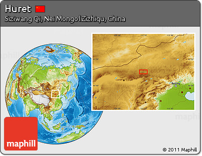 Physical Location Map of Huret