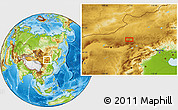 Physical Location Map of the area around 41° 43' 14" N, 112° 16' 30" E