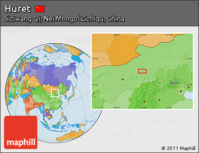 Political Location Map of Huret