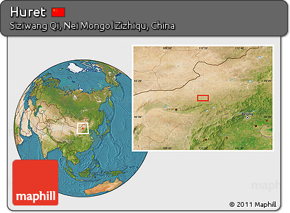 Satellite Location Map of Huret