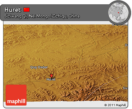 Physical Panoramic Map of Huret