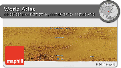 Physical Panoramic Map of the Area around 41° 43' 14" N, 112° 16' 30" E