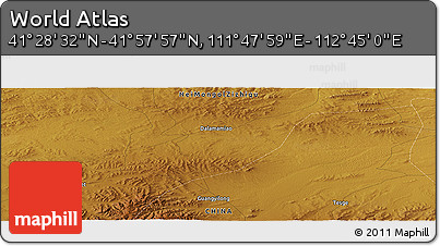 Physical Panoramic Map of the Area around 41° 43' 14" N, 112° 16' 30" E