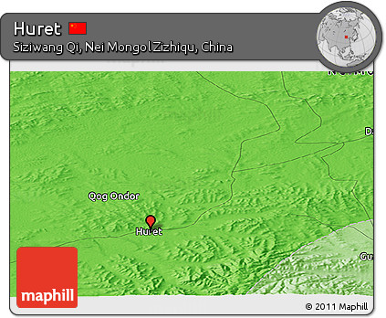 Political Panoramic Map of Huret