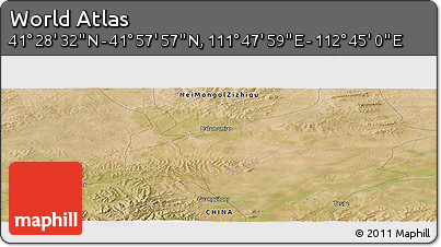 Satellite Panoramic Map of the Area around 41° 43' 14" N, 112° 16' 30" E