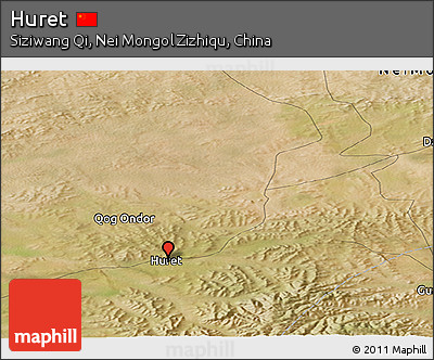 Satellite Panoramic Map of Huret