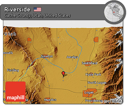 Physical 3D Map of Riverside