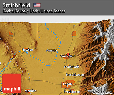 Physical 3D Map of Smithfield