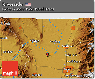 Physical 3D Map of Riverside