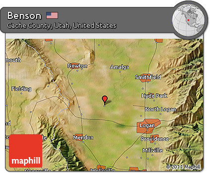 Satellite 3D Map of Benson