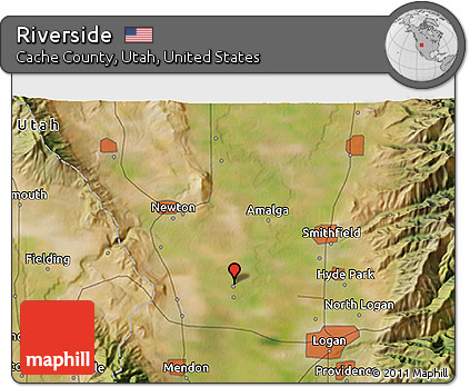 Satellite 3D Map of Riverside