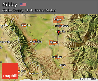 Satellite 3D Map of Nibley