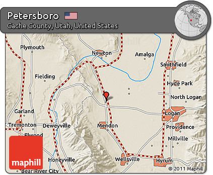 Shaded Relief 3D Map of Petersboro