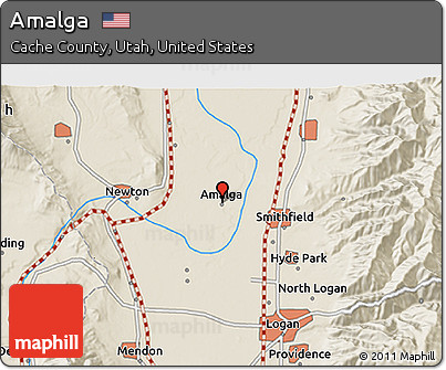 Shaded Relief 3D Map of Amalga