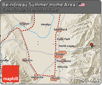 Shaded Relief 3D Map of Beindneau Summer Home Area
