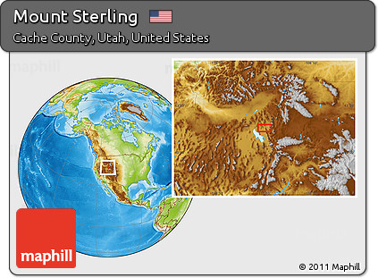 Physical Location Map of Mount Sterling