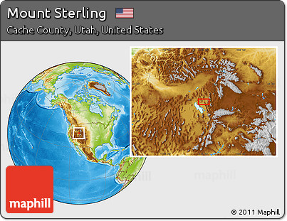 Physical Location Map of Mount Sterling