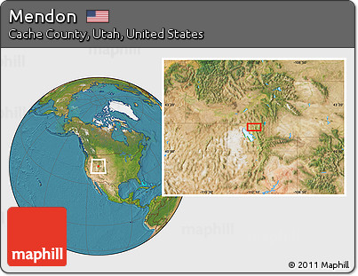 Satellite Location Map of Mendon