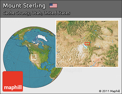 Satellite Location Map of Mount Sterling