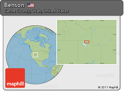 Savanna Style Location Map of Benson