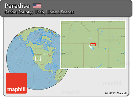 Savanna Style Location Map of Paradise