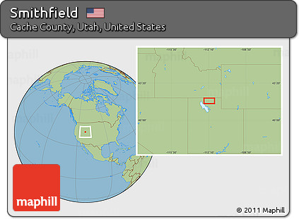 Savanna Style Location Map of Smithfield