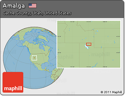 Savanna Style Location Map of Amalga