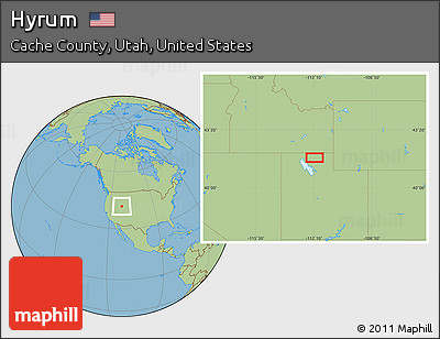 Savanna Style Location Map of Hyrum