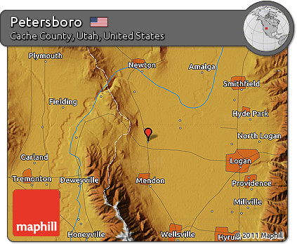 Physical Map of Petersboro