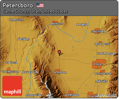 Physical Map of Petersboro