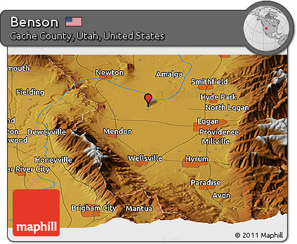 Physical Panoramic Map of Benson