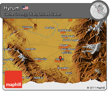 Physical Panoramic Map of Hyrum