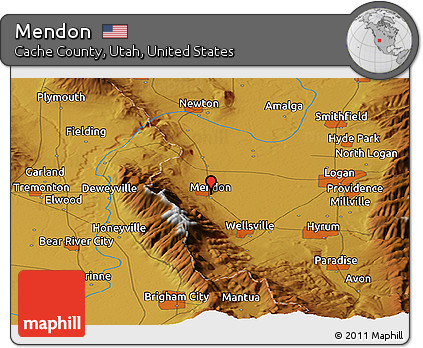 Physical Panoramic Map of Mendon