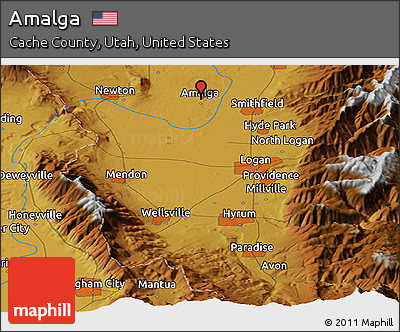 Physical Panoramic Map of Amalga