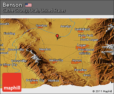 Physical Panoramic Map of Benson