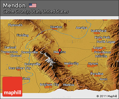 Physical Panoramic Map of Mendon
