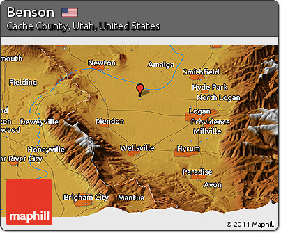 Physical Panoramic Map of Benson