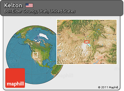 Satellite Location Map of Kelton