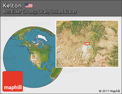 Satellite Location Map of Kelton